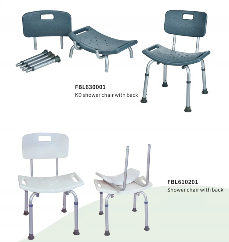 Bliss Medical Aluminum Wall Mounted Folding Chairs Foldable Shower Bench Foot Stool Contour Seat for Elderly