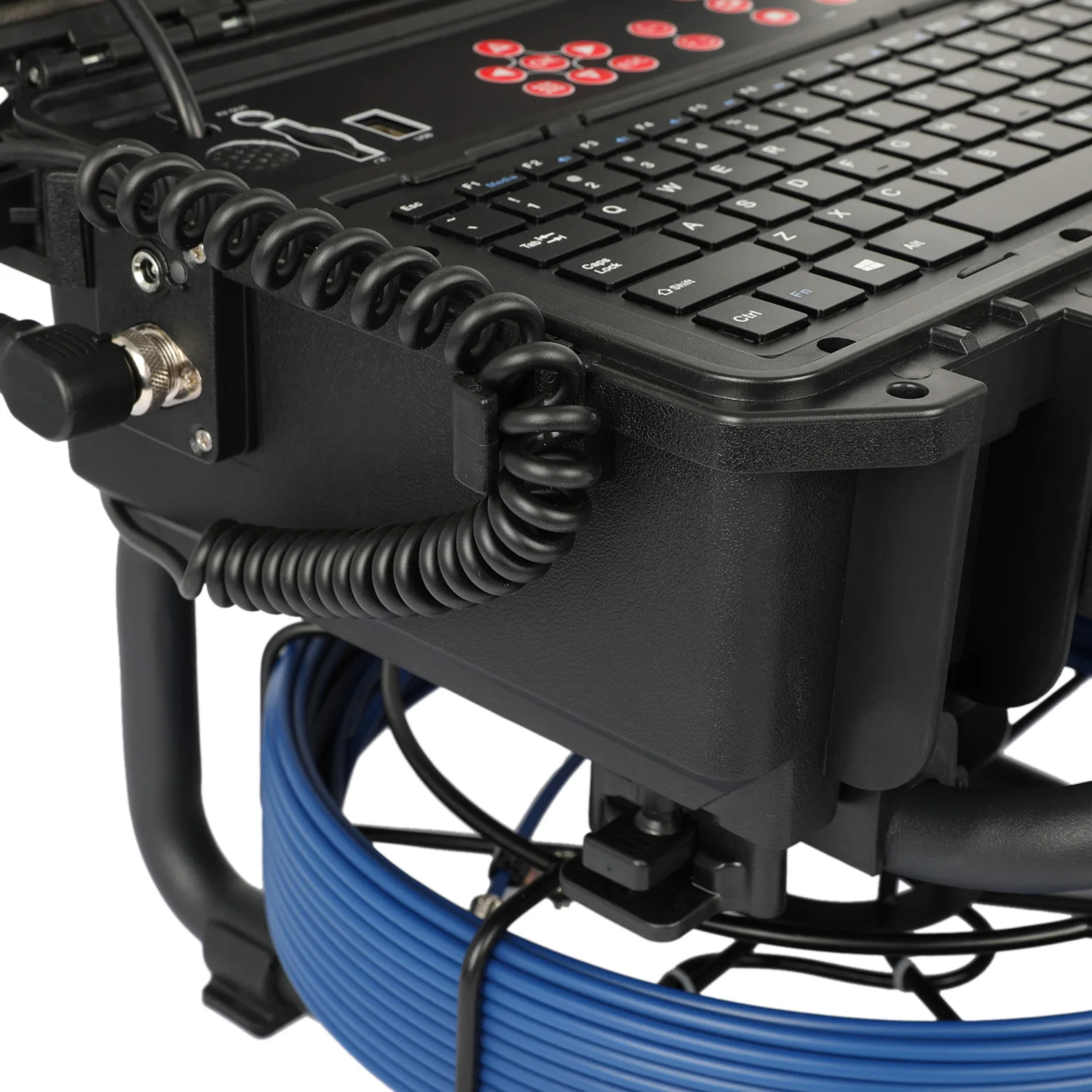 Sewer Camera Drain Sewage Drainage Qy6566-12.8mm (30M) 13.3 Inch HD Pipe Inspection Camera 512Hz 4.8mm Blue Cable