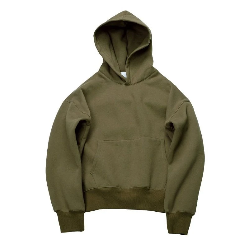 Logo Heavyweight 100% Organic Heavy Cotton Blank High Quality No String Bulk Plain Men Oversized Hoodies