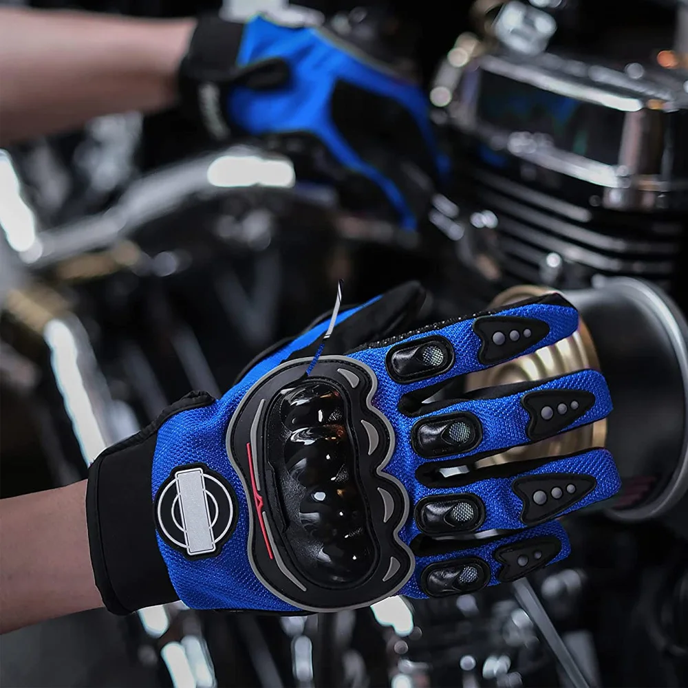 Professional Full-Finger Motorbike Riding Gloves New Design Anti-Slip Genuine Leather Protective for Winter Riding