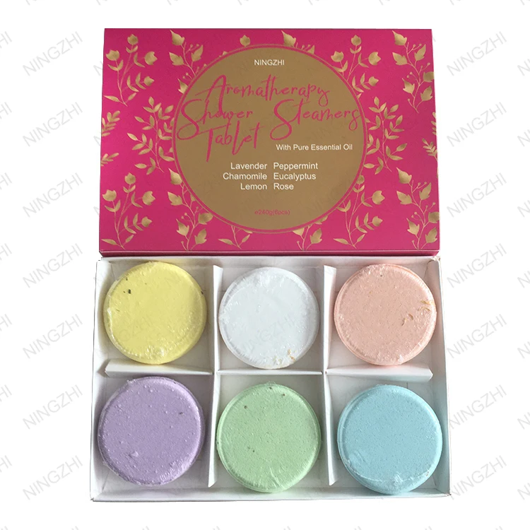 Natural Herbal 6 Packs Shower Steamers Shower Bath Bombs Tablets for soothing body mind