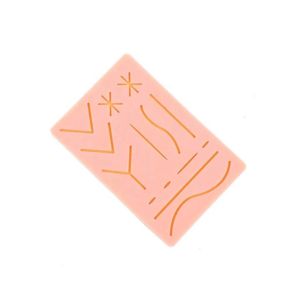 Traumatic Pistol Skin Injector Medical Students Practice Training Silicone Skin Pad Suture Kit Surgical Wound For Surgeon