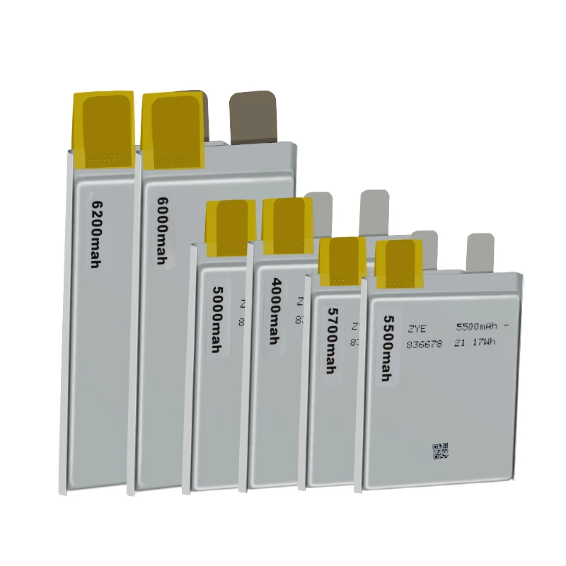 ZYE Lipo Battery Cell Custom 3.7V 1S1P Lithium Polymer Battery Cell 45C 80C 5000mAh 5500mAh for Drone