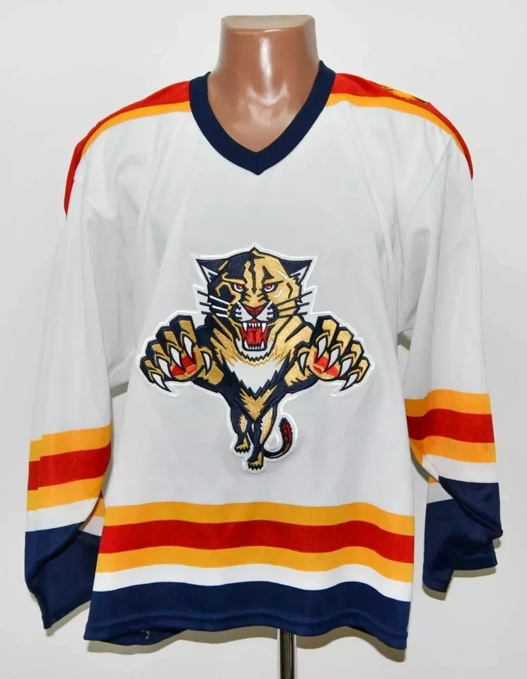 Бело-оранжевый Ретро стиль Florida Panthers командная майка для мужчин/детей/женщин с именем на заказ