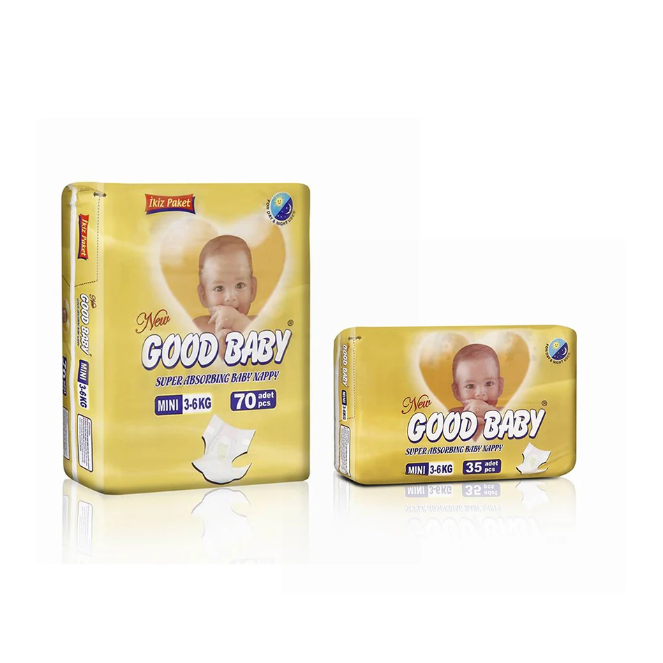 Hot Selling Good Baby Super Absorbing Baby Nappy Mini 3 to 6 kg  35 Nappies at Lowest Price Good Baby Diapers