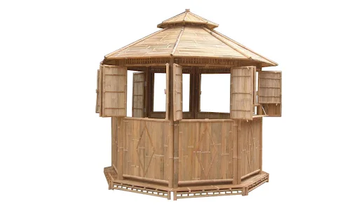 Hot Sale 100% New Arrival Outdoor Bamboo House, Residensial Simple And Peaceful, Suitable For Beach, Resort Hotel Swimming Pool