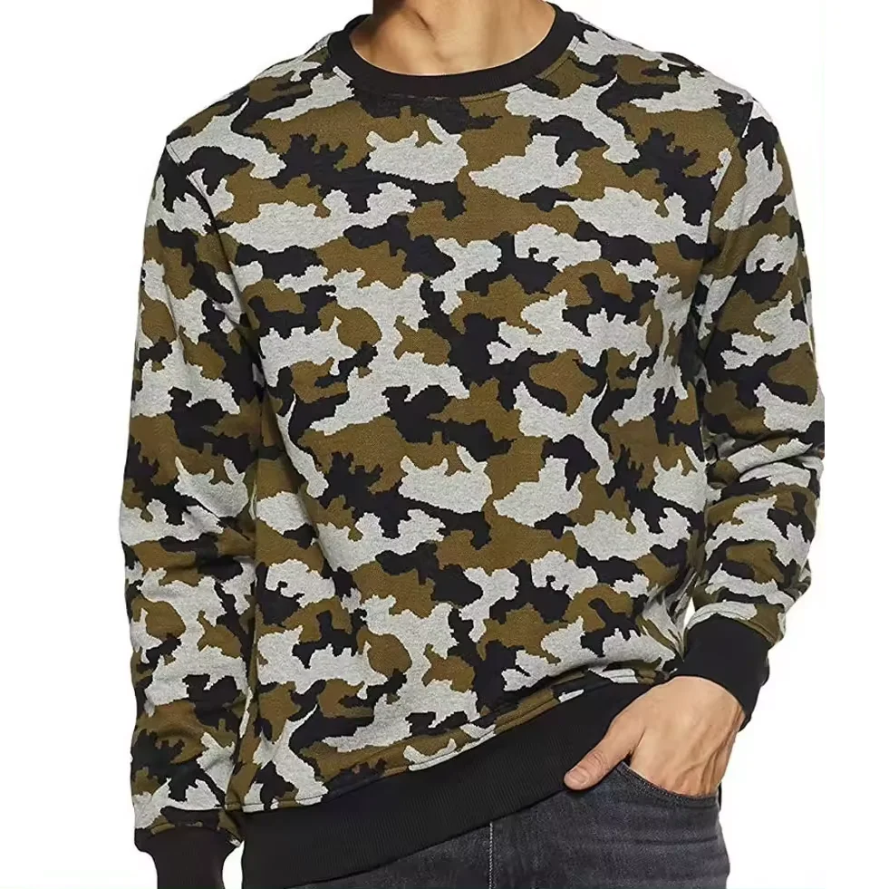 Buy Camouflage Full 3D Sublimation Sweatshirts Long Sleeved Customized Men Women Unisex Camo Sublimated Sweat Shirts