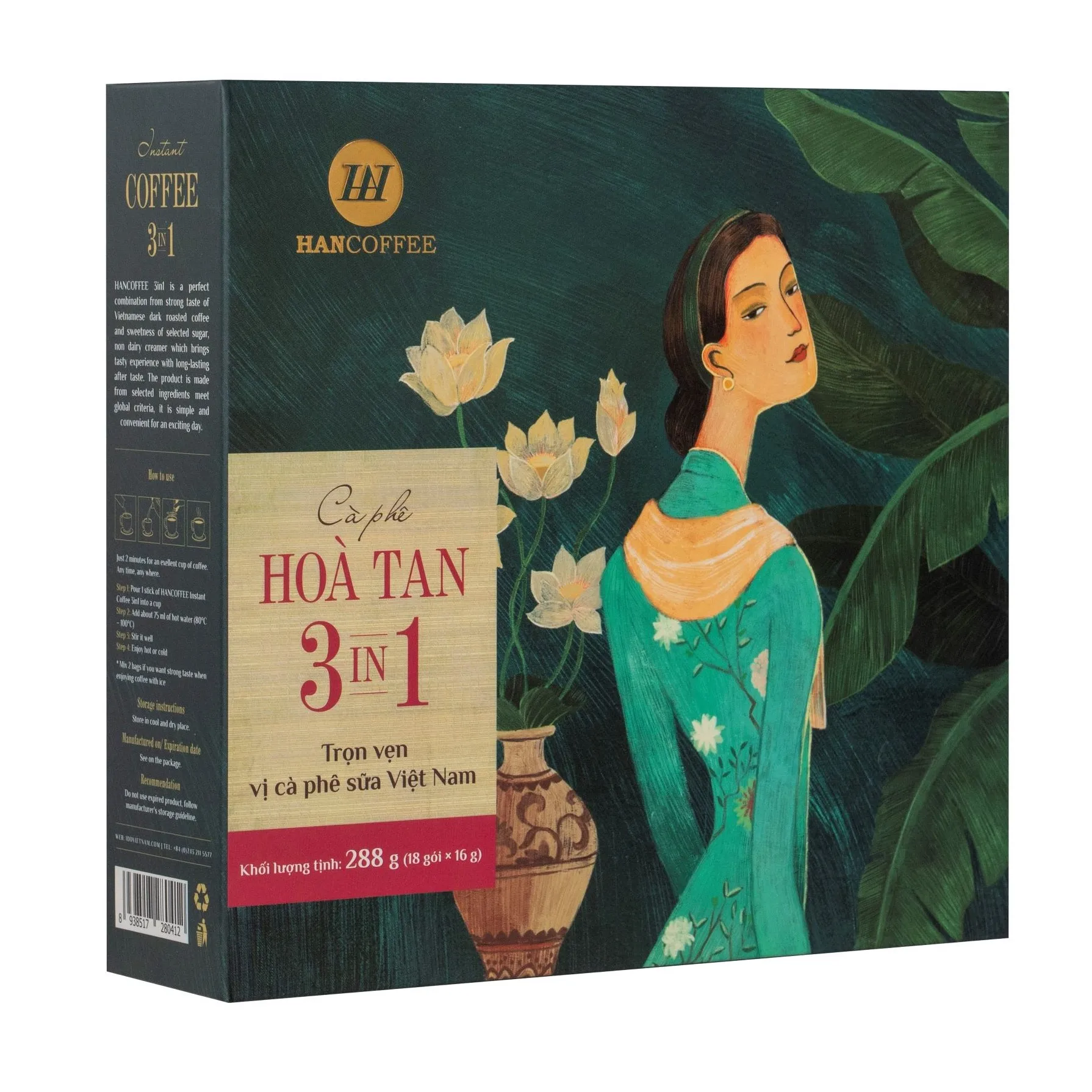 Высококачественный растворимый кофейный порошок 3 в 1 80 г/коробка сублимированный пакет для молока