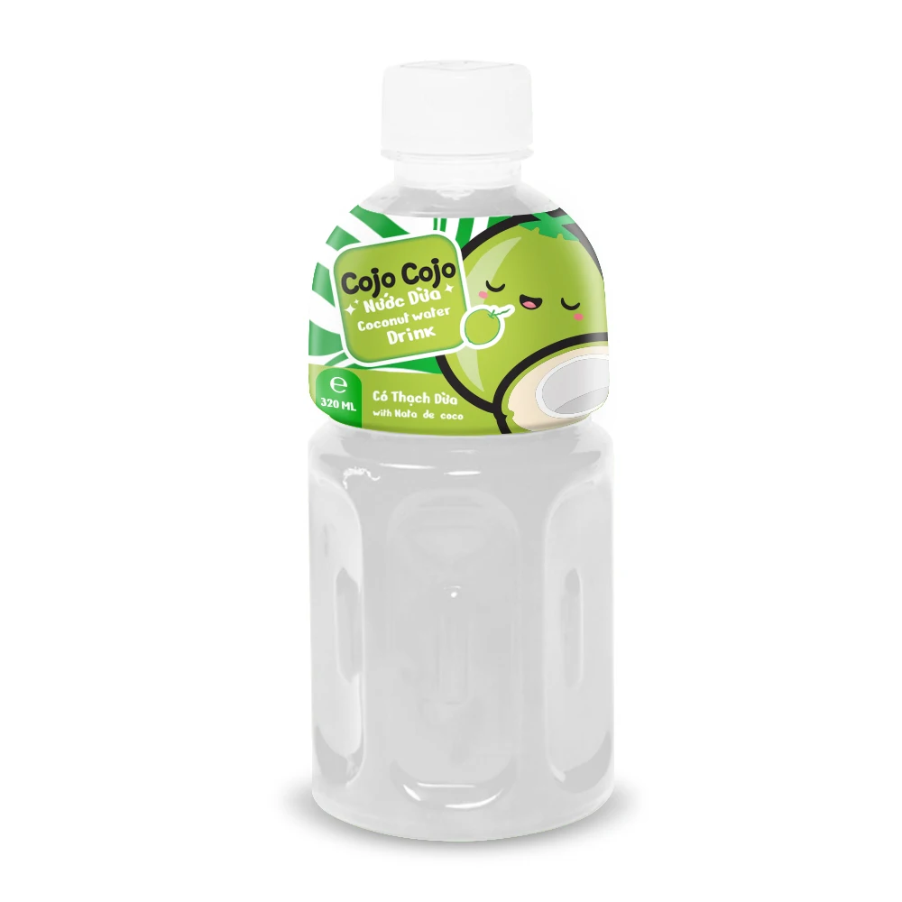 Free Sample 11.2fl oz Cojo Cojo Coconut Water Drink Nata de Coco Puree No Sugar Low Fat Halal Certified VINUT Supplier Wholesale