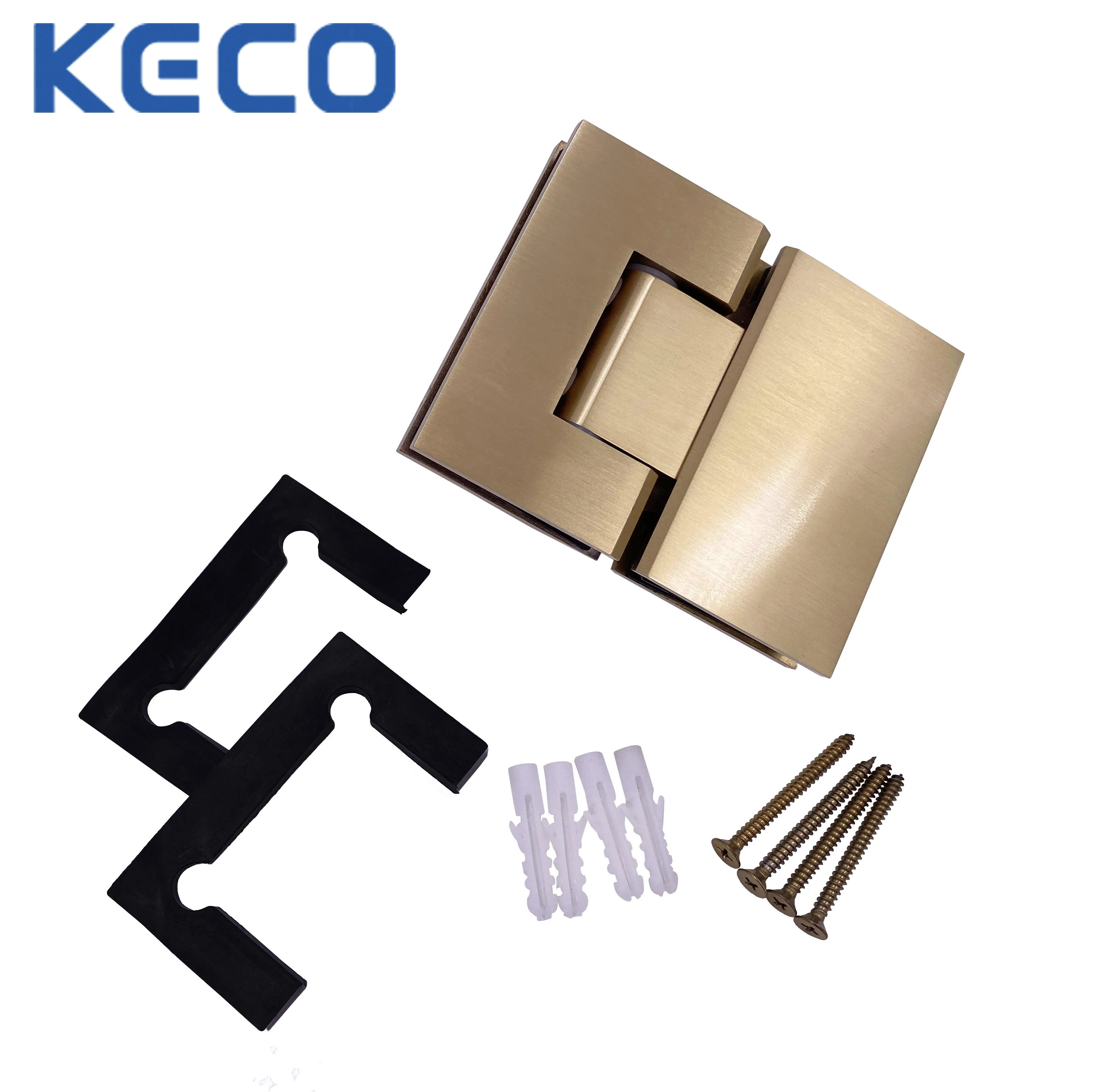 KECO North American Hot Sale Solid Brass Furniture Glass Door Hardware Camp Glass To Glass Shower Hinge