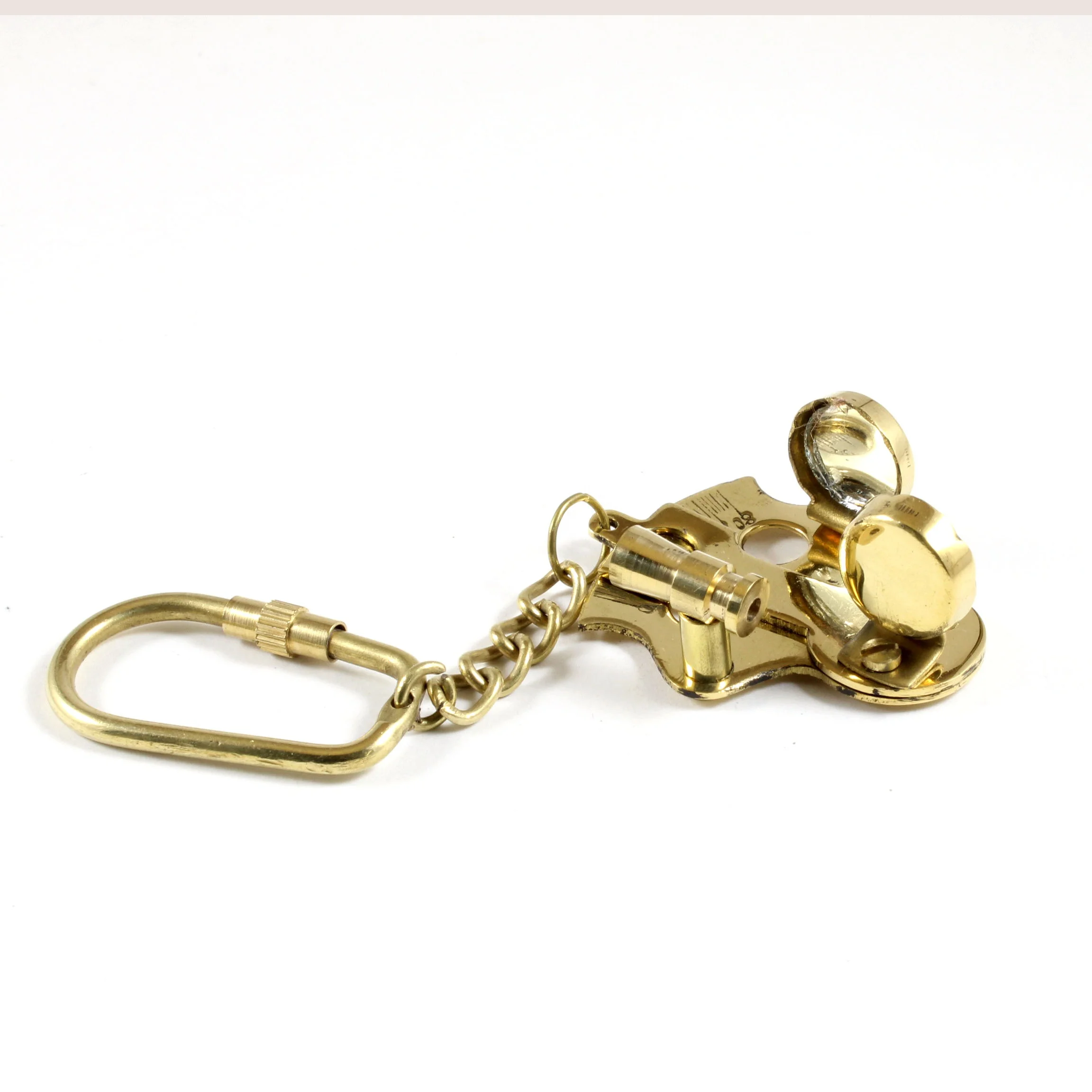 Brass Metal Mini Sextant Collectible Antique Style Finish Nautical Keychain Keyring