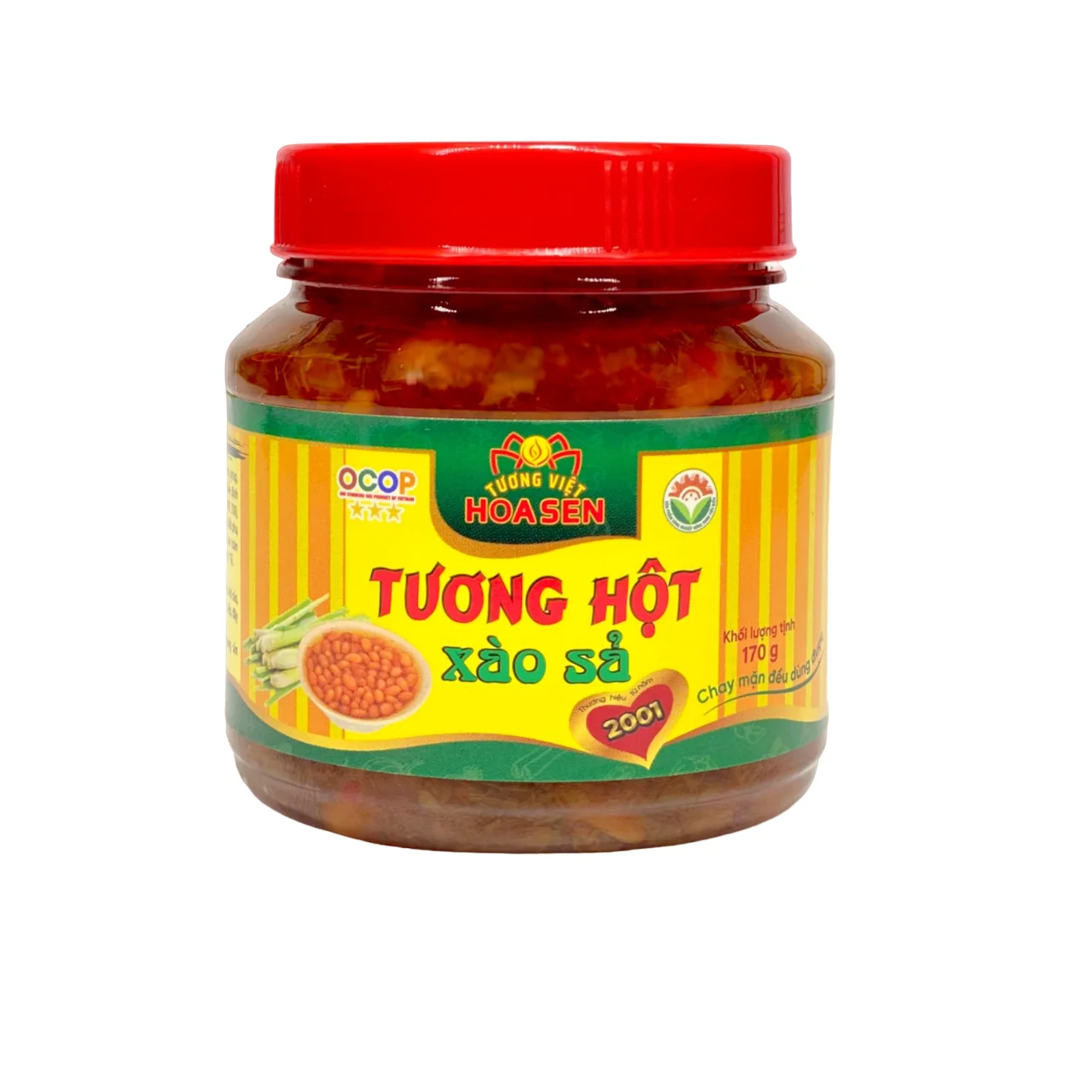 Other Sauce High Fresh Quality Delicious 90% Brix Eggplant and Lemongrass Stir-Fry Sauce 200g Tuong Viet Hoa Sen
