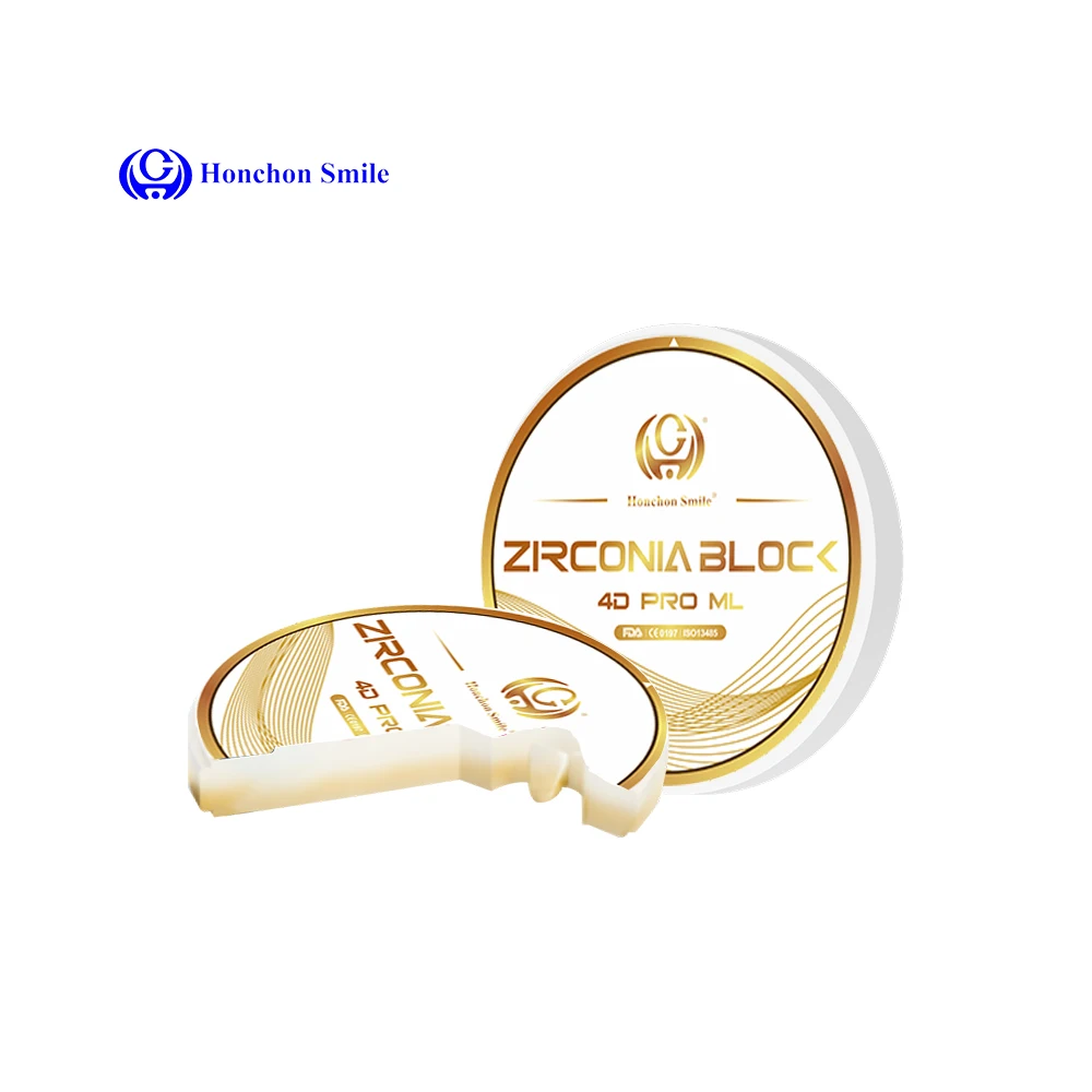 Honchon 4D PRO ML Dental zirconia blocks compatible with 98 Open System 7 Layer translucent zirconia Block
