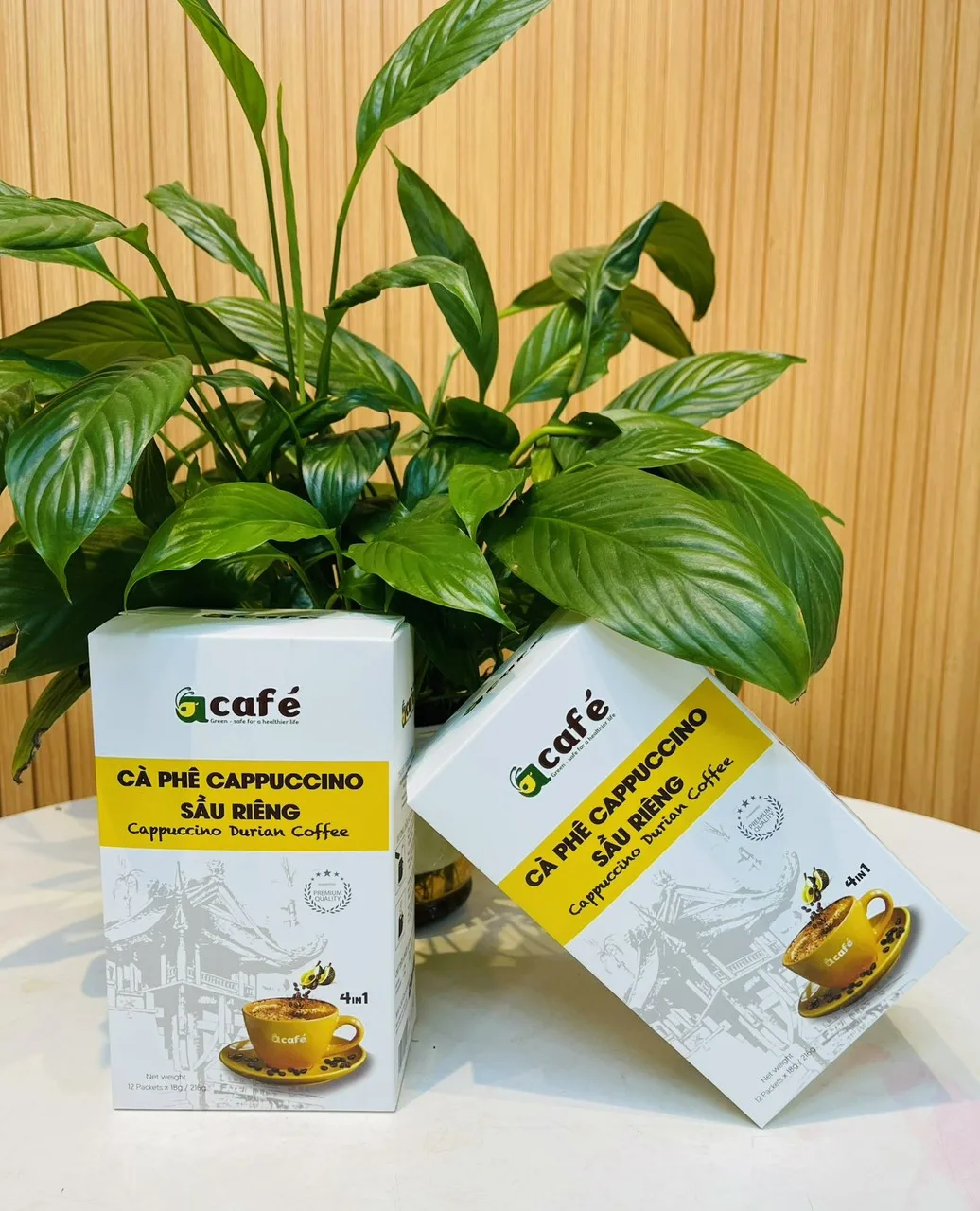 Arousing delicate taste with Natural Flavor Capuccino Instant COFFEE Powder 4 In 1 from Vietnam, 216 Gram (12 Sticks X 18 Gram)