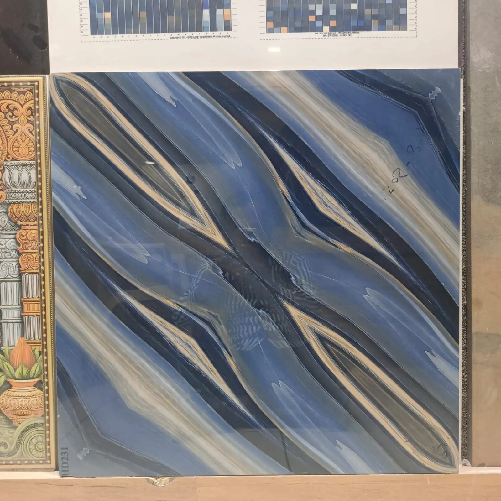 Direct Supplier India Modern Design 9 mm Thick Matt Finish Tiles Bathroom Mall Lobby Apartment Living Room Floor Application