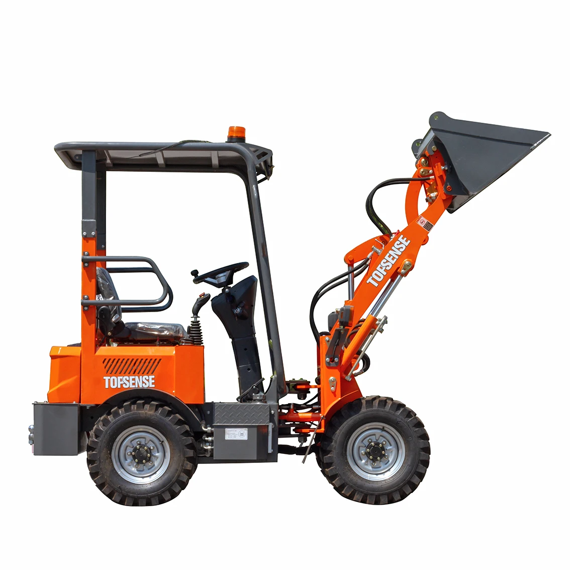 TSD604 4 wheel drive mini front end shovel snow bucket electrical loader 0.4ton battery small for sale