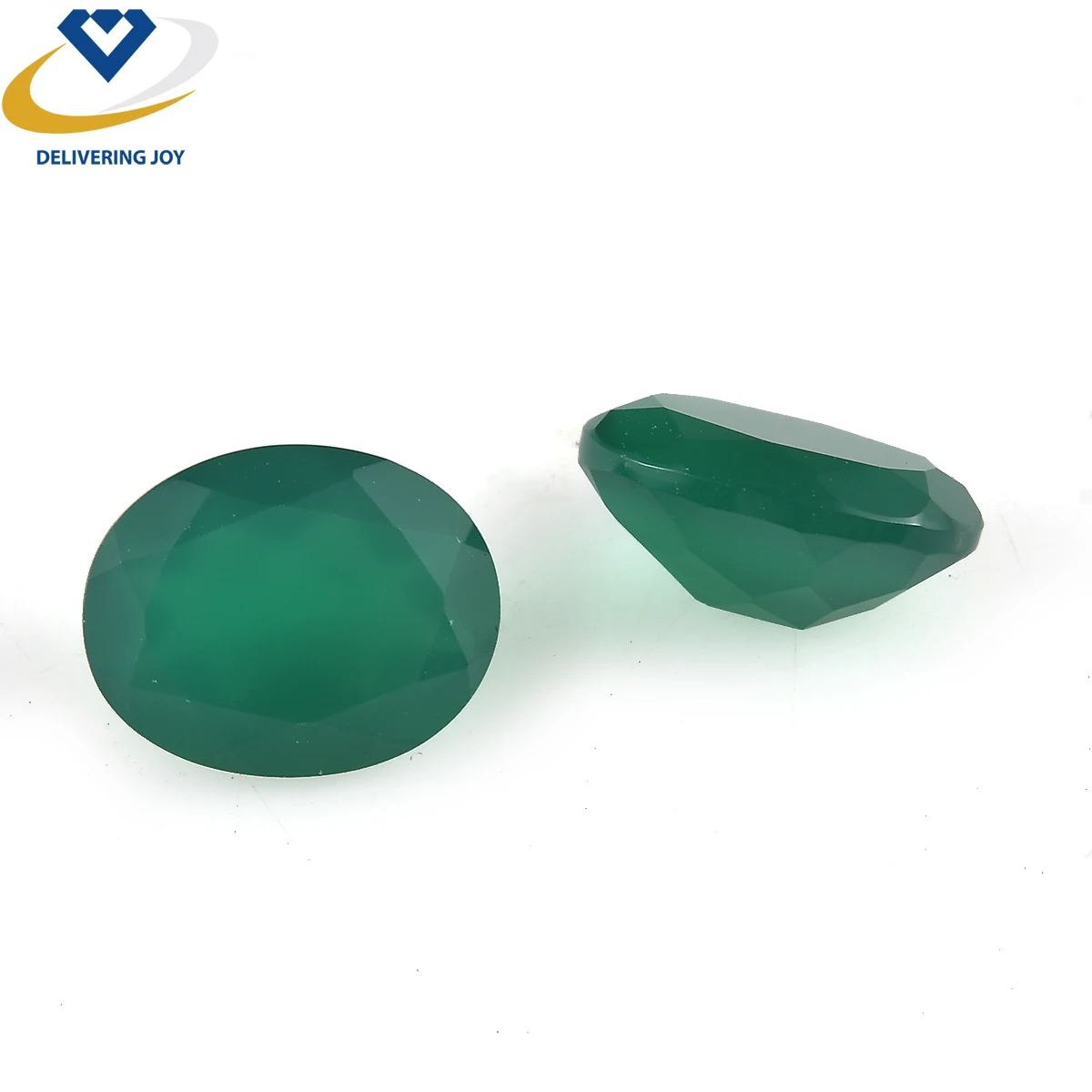 AAA Quality Natural Green Onyx Gemstone 10x8mm Faceted Oval Loose Gemstone Wholesale Factory Price from Manufacturer