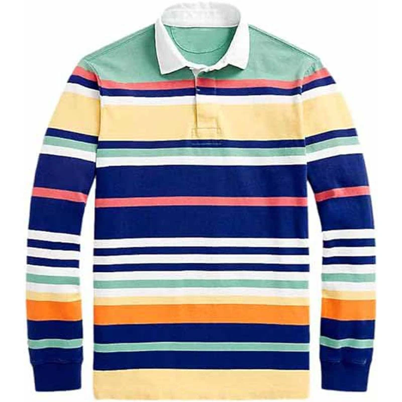 Custom New Rugby Yarn Dyed Polo T shirt Rugby Jersey Training Shirt Youth Adult Knitted Rugby Shirt