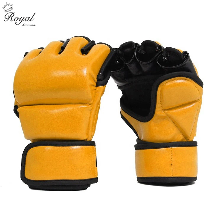 Free Customized Logo Wholesale Fight Grappling And Training Sparring Gloves MMA Leather Gloves