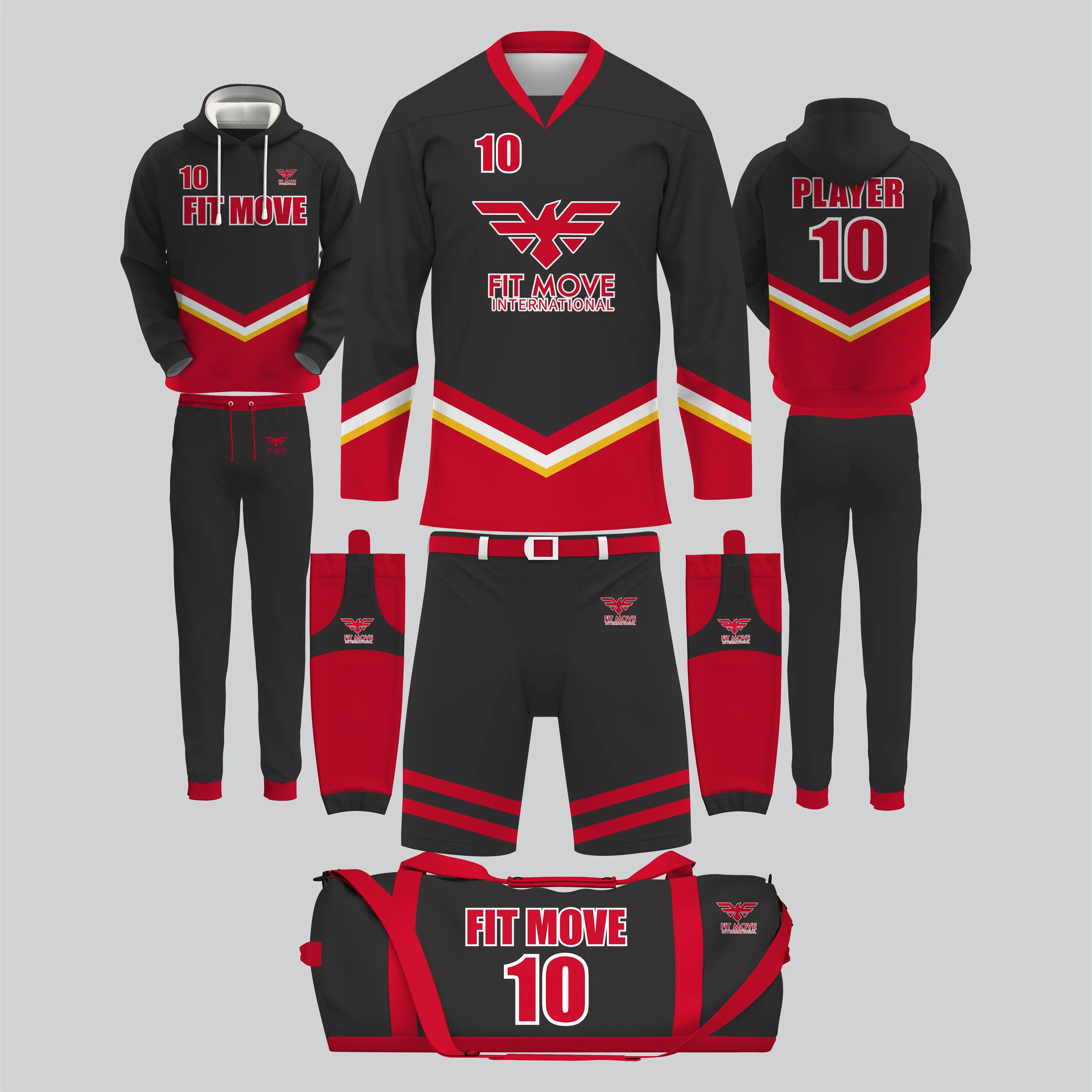 2024 Wholesale Price Ice Hockey Uniform Customized Logo Team Sports Sublimation Ice Hockey Uniform Set OEM ODM Serviced