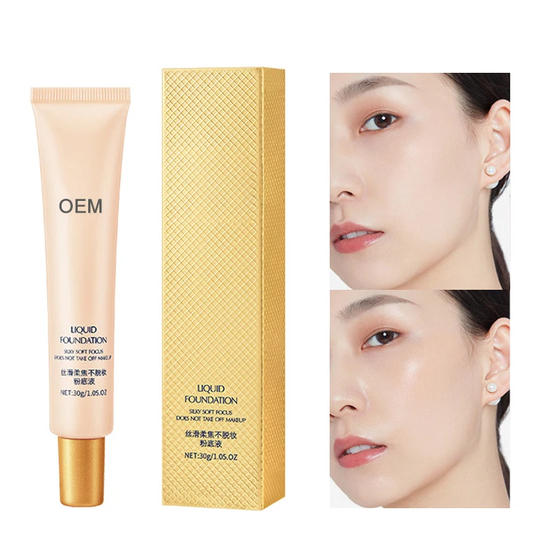 Guangzhou Foundation Supplier Custom Hd Makeup Long Wear Serum Based Foundation Private Label Matte Foundation For Oily Skin
