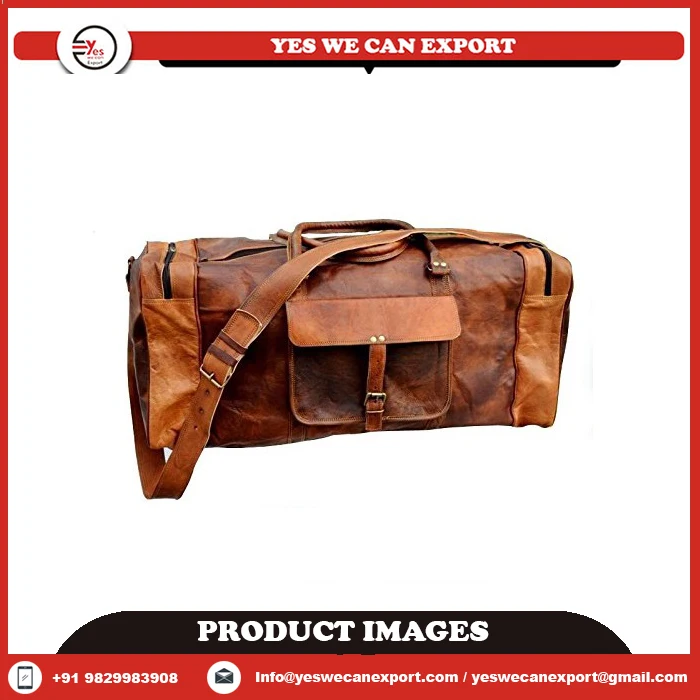 Hot Selling Genuine Leather Duffel Travel Duffle Gym Sports Overnight Weekender Bag For Sale At Cheap Price