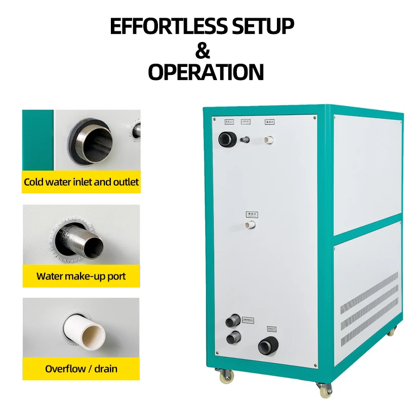 Three phase small electrical panels air cooled screw chiller under sink water chiller cooler motor compressor chiller