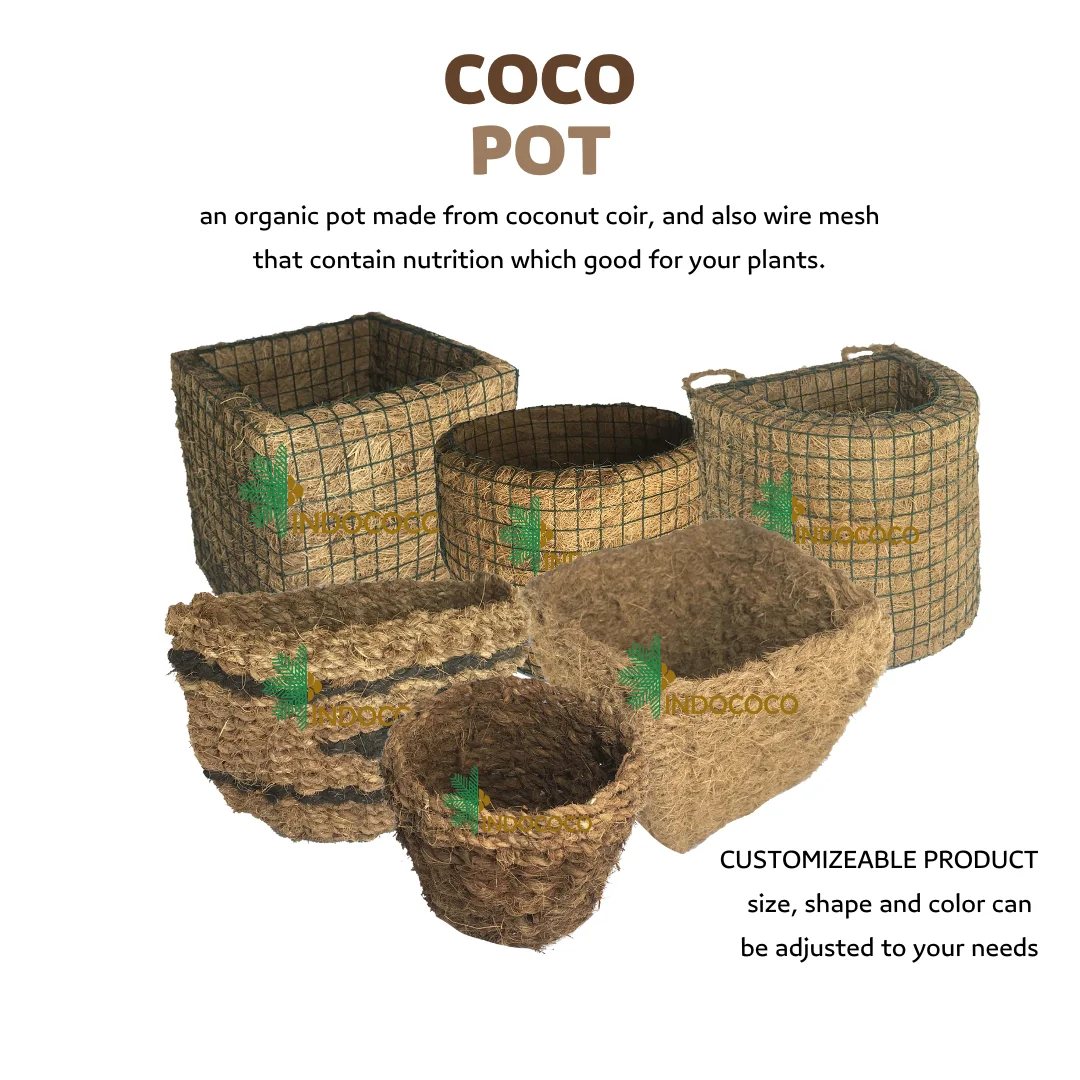 Coco Coir Pots Coco Pots for Plants Coco Coir Plant Pot Indonesia Indococo Supplier and Manufacturer