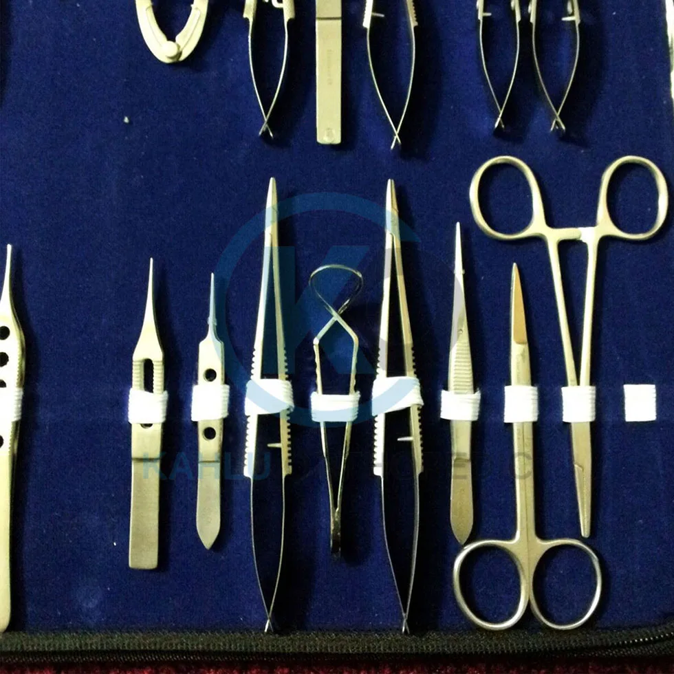 Eye Micro Surgery Surgical Ophthalmic Instruments Set Ophthalmology Forceps Eye Surgery Instrument Sets Kit By KAHLU ORTHOPEDIC