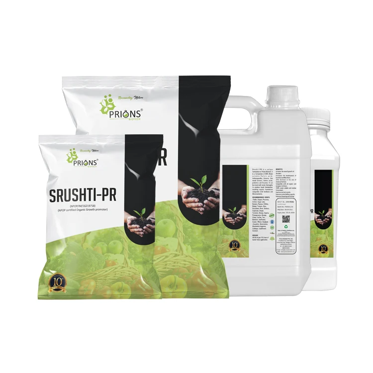Ведущий поставщик высококачественных водорастворимых и не оставляющих следов органических жидких удобрений Srushti-PR для роста растений
