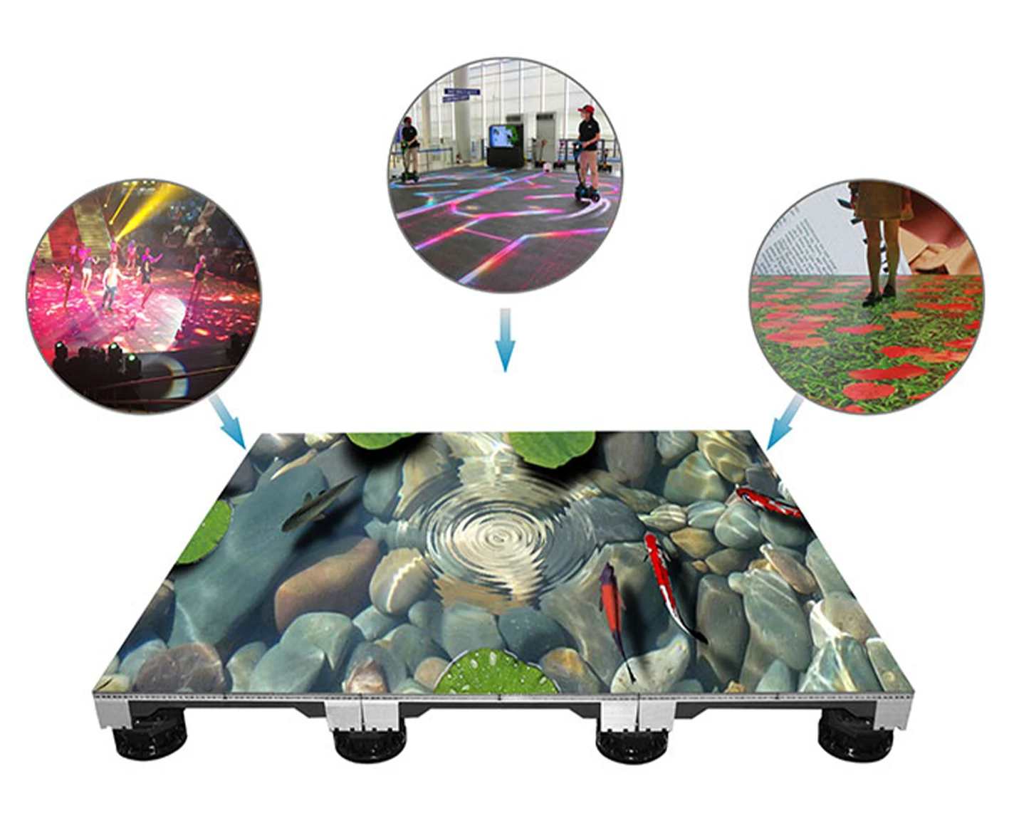 Tile Screen Interaction LED Display Screen Gravity Sensing Floor Non-slip Floor Tile Screen Shopping Mall Waterproof Shenzhen