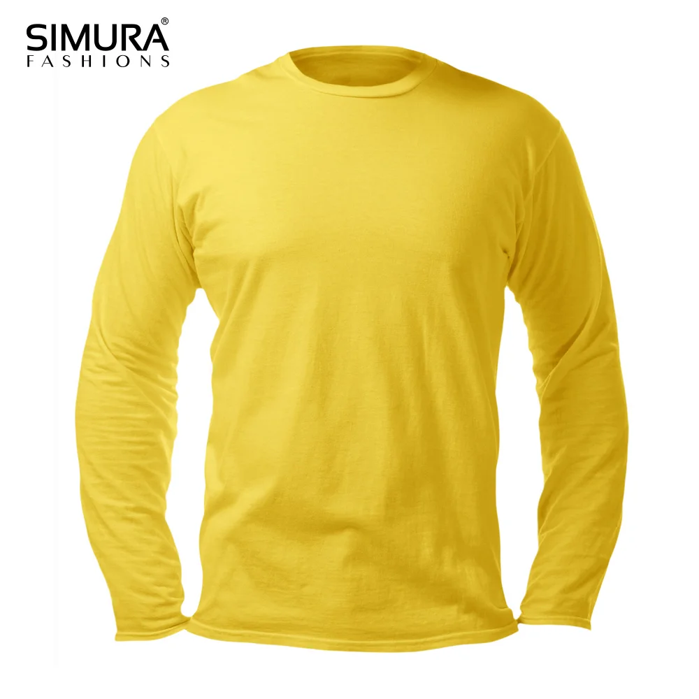 100% Cotton Round & V Neck New Design High Quality Blank Custom Fullsleeve Plus Size Men Wholesale price T-Shirt From Bangladesh