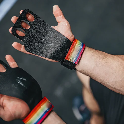 Leather hand grips cross fit custom gymnastic grips carbon cross fit hand grips bear komplex