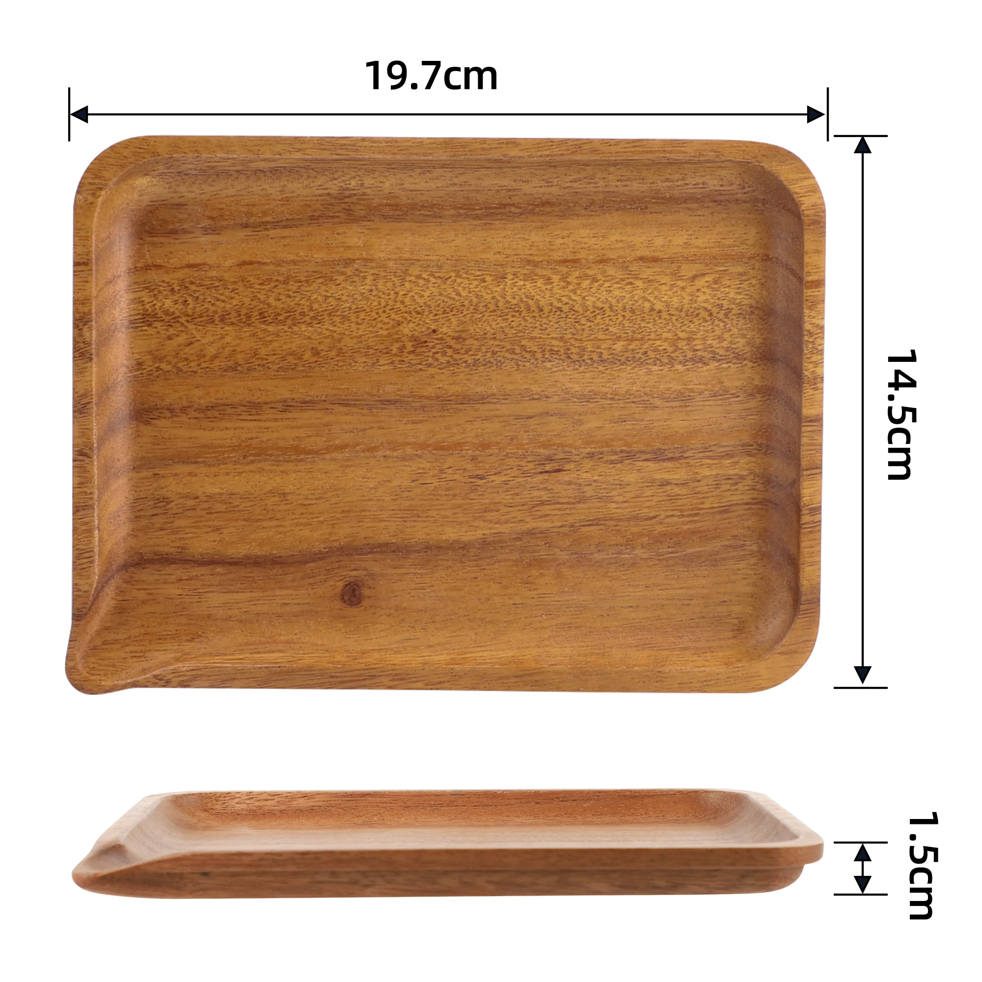 UKETA High Quality Elegant Design Walnut Wooden Tobacco Rolling Tray Custom Serving Tray for Tobacco
