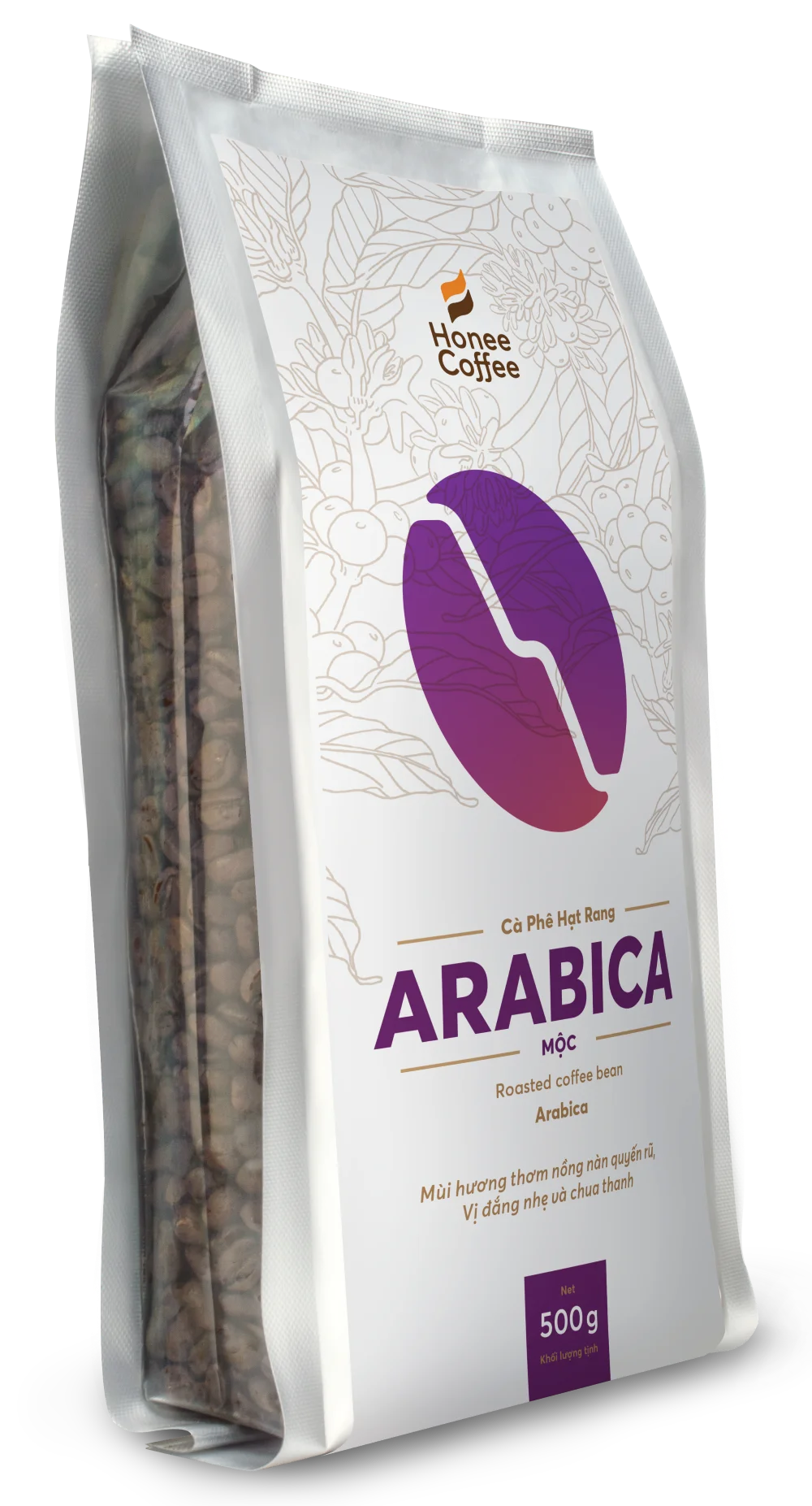 Arabica roasted coffee beans high quality 250g 500g or 1 kg per bag shelt life 24 month from Vietnam