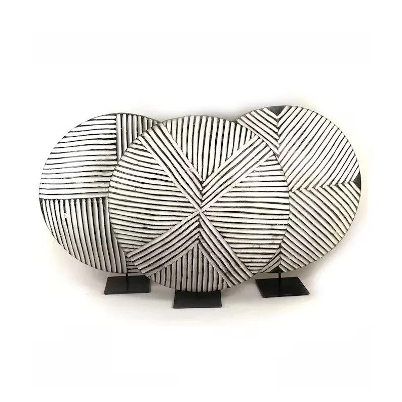 Zulu Shields Sun Mask White black  Interior Home decor  Wall Hanging  Outdoor Decor  Wood Vintage wall shield.