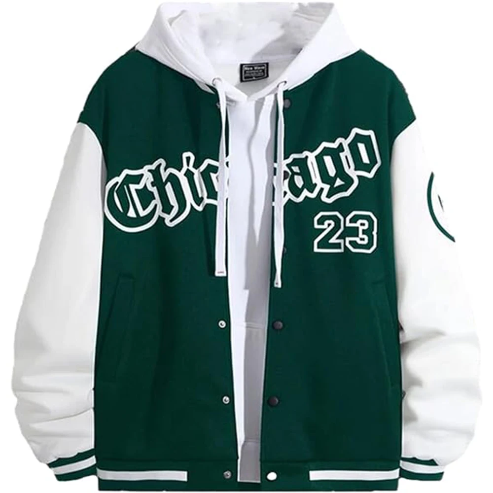 Custom Black or Pinstripe Camo Bomber Full-Snap Varsity Letterman Jacket 3d Printed Baseball Button Jacket