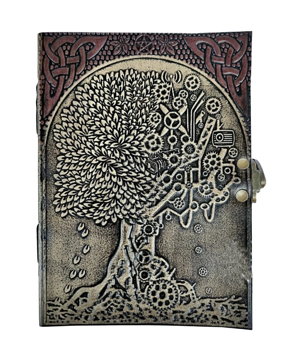 Vintage Leather Journal - Antique Handmade Deckle Edge Vintage Paper Leather Bound Journal - Book of Shadows Journal - Leather S