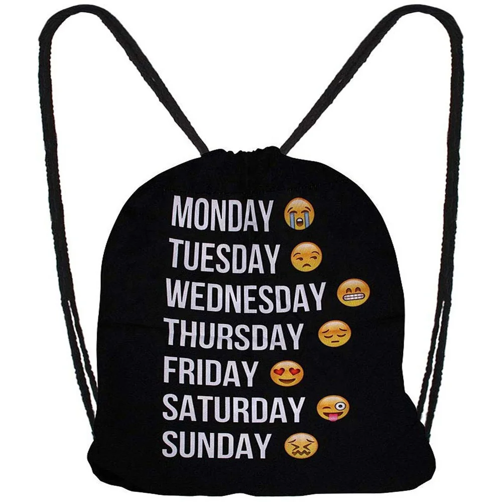 custom logo printed Promotional string drawstring bag