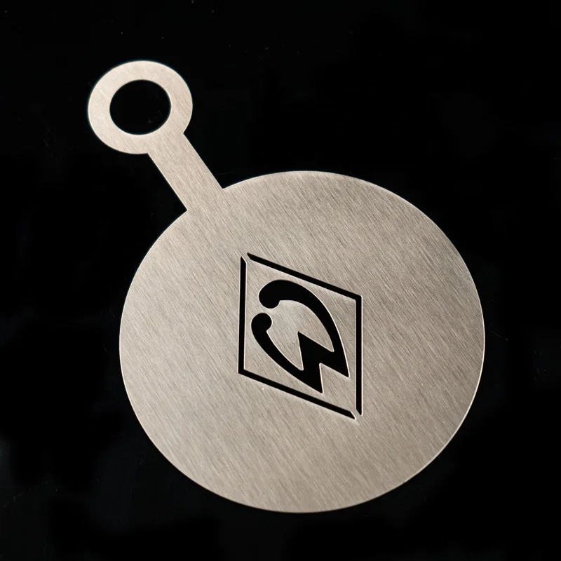 Custom Kitchen Accessories Stainless Steel Coffee Stencil Cappuccino Arts Templates Coffee Mould Cake Decorating Tool