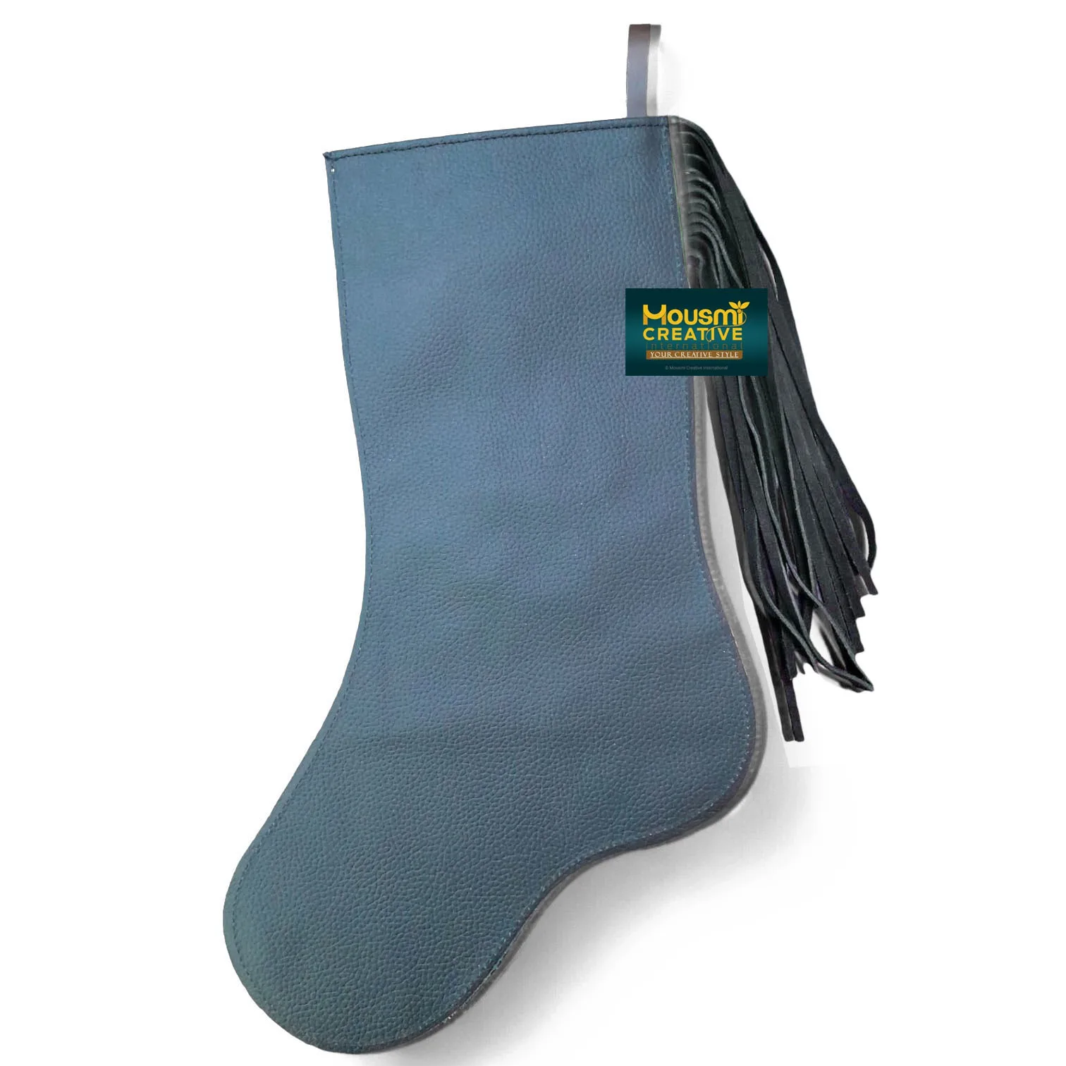 Christmas Eve Decoration Alligator Skin Textured Cowhide Exotic Leather Fringe Decorated Multiple Colours at Store OEM on Demand