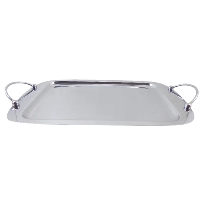 Metal Round Shape Serving Plate Nickel Antique Color Plate Dish And Tray For Serving Food In Restaurant Handcrafted