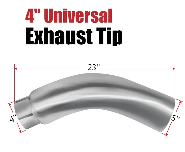 High Quality Exhaust Pipe Mandrel Bends 4' Chrome Elbow Tube for Car and Pickup Truck