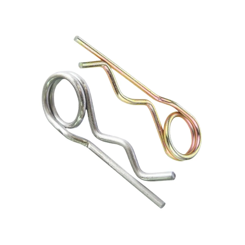Double Spire R Pins / Hair Pins / Grip Clips For Tractor Linkage Parts With Proper Zinc Plated Finish