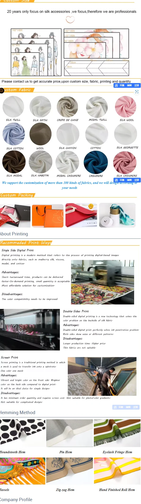 Gift Packing Women 100% Silk Scarf Van Gogh Monet Famous Painter Painted Scarves