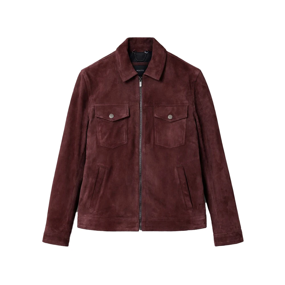 Lightweight Suede Leather Real Cowhide Jacket Streetwear for Men Cheap Price New Zipper Leather Suede Jacket