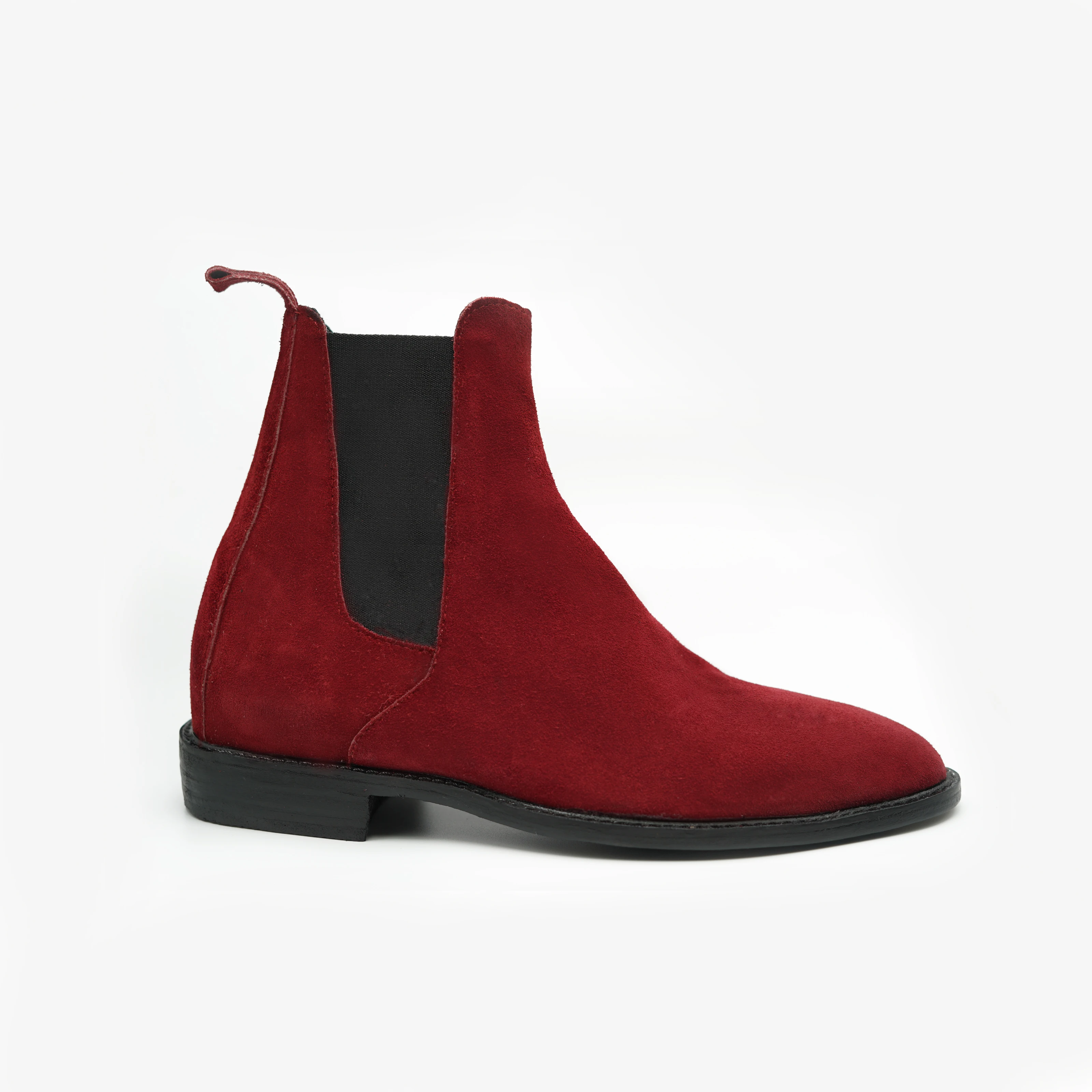 Original Red Chelsea Boots Shoes Leather sole with suede leather Men Boots Stylish Boots Men Hand made For Winter
