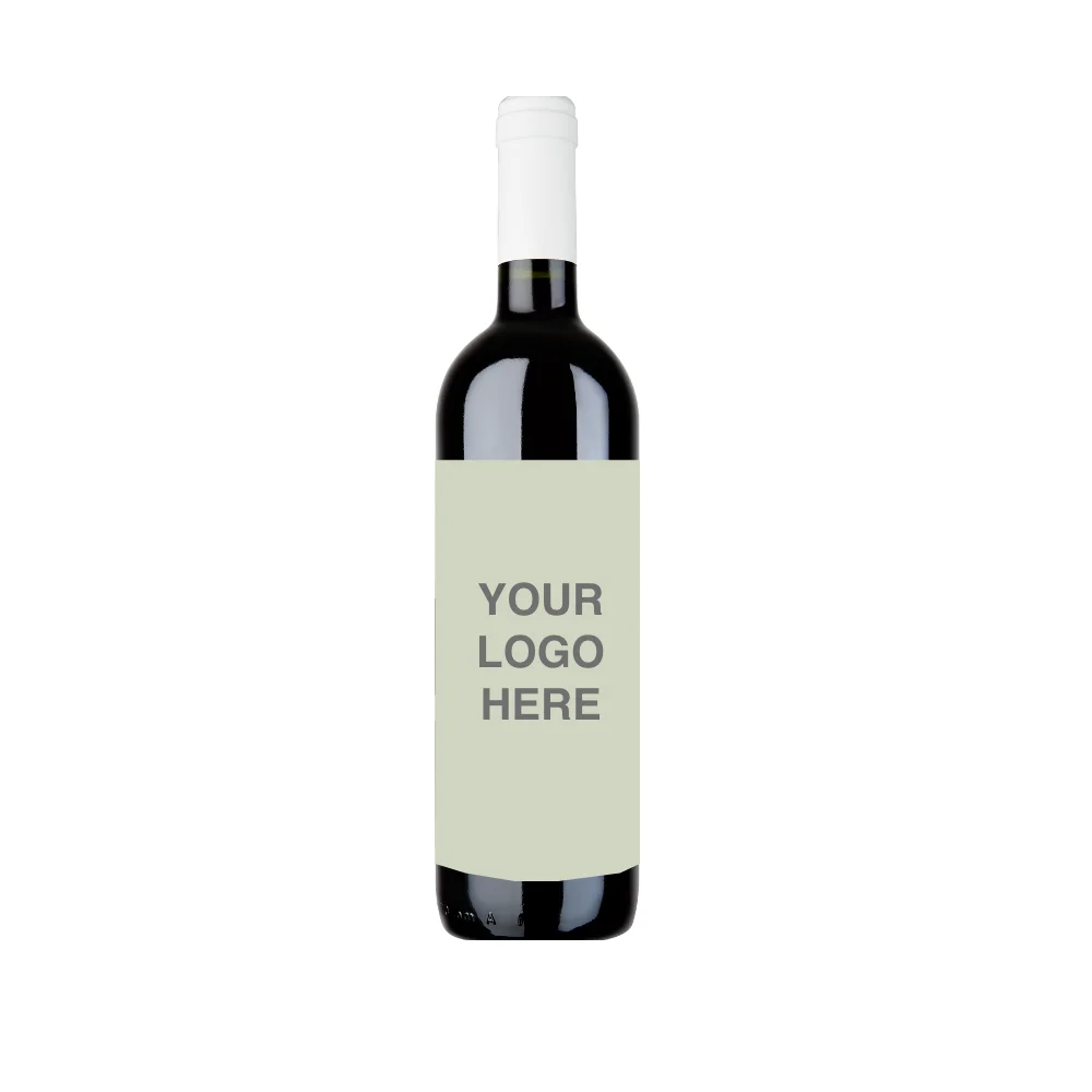 Italian Private Label Franconia. Fruity, fresh, intense fine red wine. Export 750 ml Bottle premium quality use your logo design