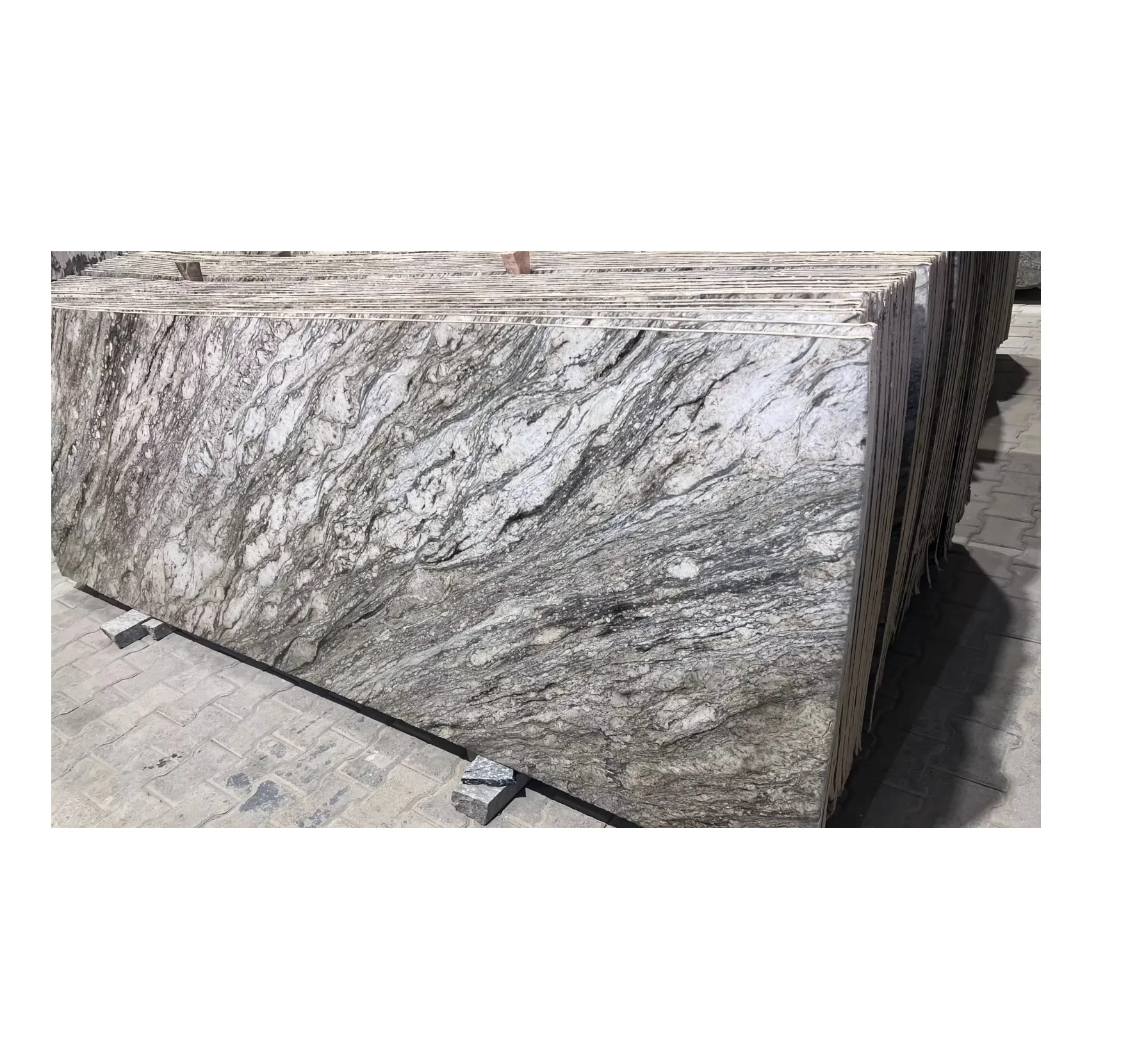 High Quality Alaska Sand Waves Marble Slab Tile Natural Stone for Kitchen Bathroom Living Room Floor Decoration from India