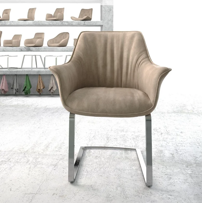 Modern Luxury Design Style Top Quality Coco-cherry Dining Chair Leather Seat with Black Iron Base Legs Chair for Home and Hotel